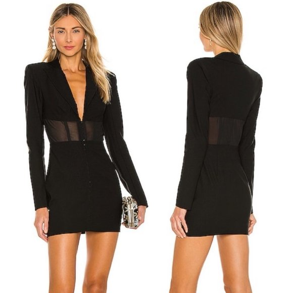 Michael Costello Dresses & Skirts - Michael Costello Revolve Chase Jacket Dress Black
